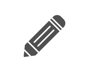 Pencil simple icon. Edit sign. Drawing or Writing equipment symbol. Quality design elements. Classic style. Vector