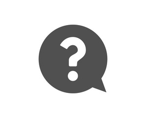 Question mark simple icon. Help speech bubble sign. FAQ symbol. Quality design elements. Classic style. Vector