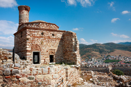 Buildings inside the Ayasuluk Castle in Selcuk. Turkey