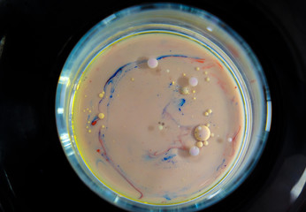 Paint drops in liquid