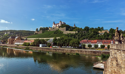 Fototapeta na wymiar River Main - Wurzburg - Germany