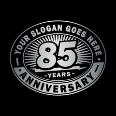 85 years anniversary design template. Vector and illustration. 85th logo. 

