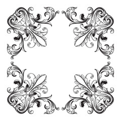 Baroque ornament decoration element.