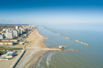 View from above of the Romagna Riviera - obrazy, fototapety, plakaty