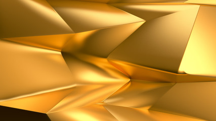 Golden smooth background. 3d illustration, 3d rendering.