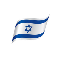 Israel flag, vector illustration