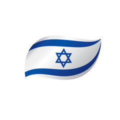 Israel flag, vector illustration