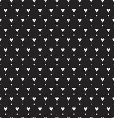 Vector Illustration with Hearts. Abstract Cute Seamless Pattern.