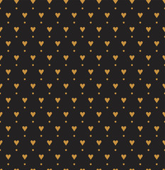 Vector Illustration with Hearts. Abstract Cute Seamless Pattern.