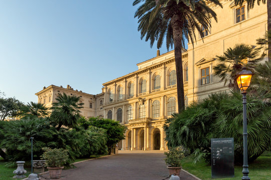 Fototapeta Sunset view of Palazzo Barberini - National Gallery of Ancient Art in Rome, Italy