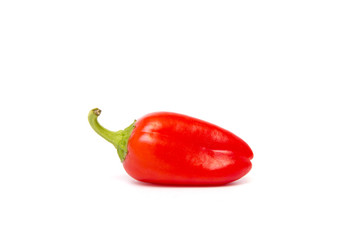Small Sweet Peppers Isolated on a White Background