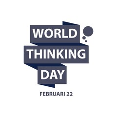 world thinking day Vector Template Design