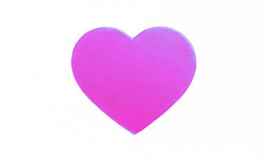 ハートマークのバリエーション　紫色のハート　白色背景