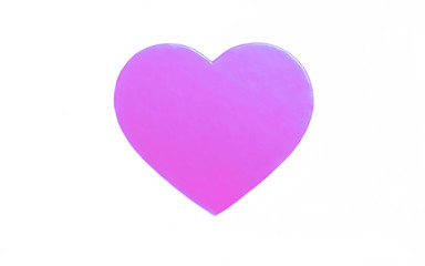 ハートマークのバリエーション　紫色のハート　白色背景