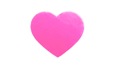 ハートマークのバリエーション　ピンクのハート　白色背景