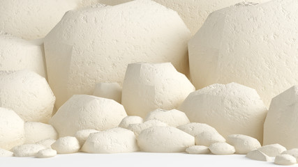 Background with stones. 3d illustration, 3d rendering.