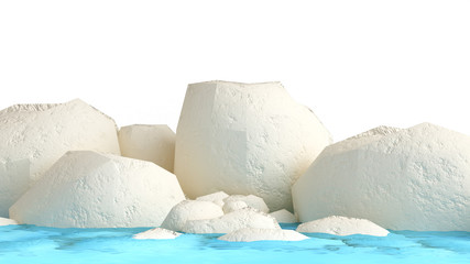 Background with stones. 3d illustration, 3d rendering.