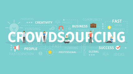 Crowdsourcing concept illustration.