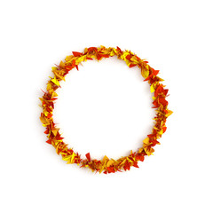 Beautiful autumn wreath. 3d illustration, 3d rendering.