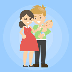 Family with pregnant.