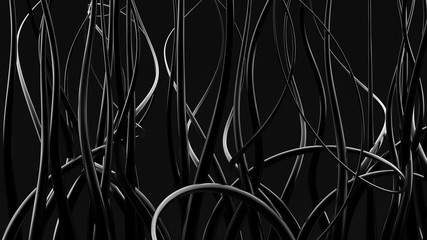 Abstract black background. 3d illustration, 3d rendering.
