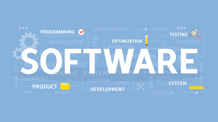 Obraz premium Software concept illustration.