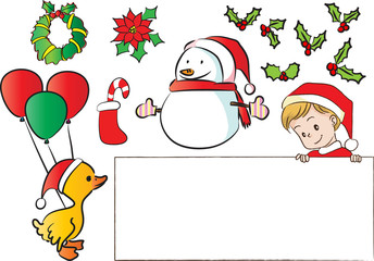 merry chritmas card set