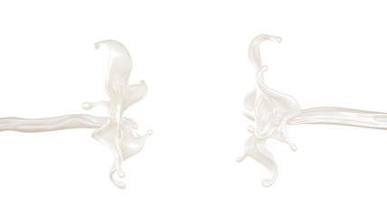 Obraz premium A splash of milk. 3d illustration, 3d rendering.