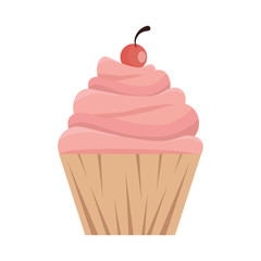 delicious and sweet cupcake vector illustration design