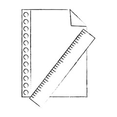 sheet of notebook with rule vector illustration design