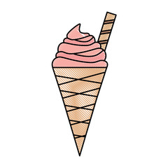 delicious ice cream icon vector illustration design