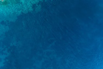 Printed roller blinds Aerial photo Aerial view of the rocky bottom of the Adriatic Sea covered with turquoise water