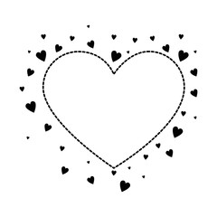 hearts love card icon vector illustration design