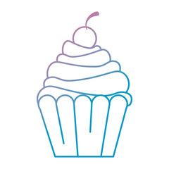 delicious and sweet cupcake vector illustration design