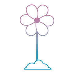 cute flower decorative icon vector illustration design