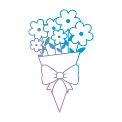 bouquet of flowers decoration vector illustration design