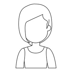 beautiful woman avatar character vector illustration design