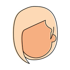 beautiful woman head avatar character vector illustration design