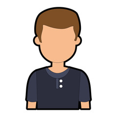 young man avatar character vector illustration design