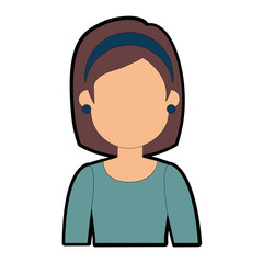 beautiful woman avatar character vector illustration design