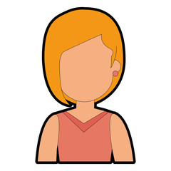 beautiful woman avatar character vector illustration design