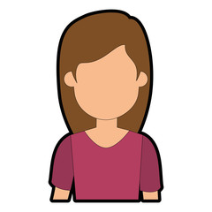 Obraz premium beautiful woman avatar character vector illustration design