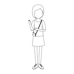 beautiful woman avatar character vector illustration design