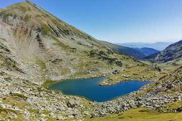 Fototapeta na wymiar Amazing Landscape of Argirovo lake near Dzhano peak, Pirin Mountain, Bulgaria