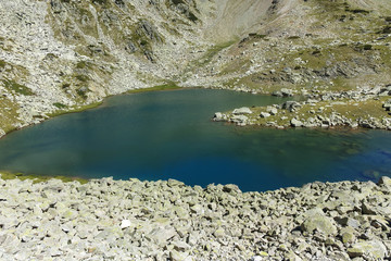 Amazing Landscape of Argirovo lake near Dzhano peak, Pirin Mountain, Bulgaria