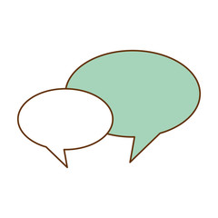 speech bubbles isolated icon vector illustration design