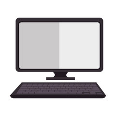 desktop computer isolated icon vector illustration design