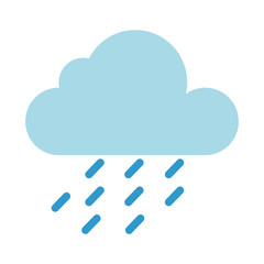 weather cloud rainy with ray vector illustration design