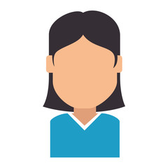beautiful and young woman character vector illustration design