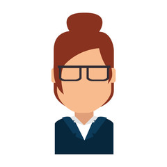 beautiful and young woman character vector illustration design